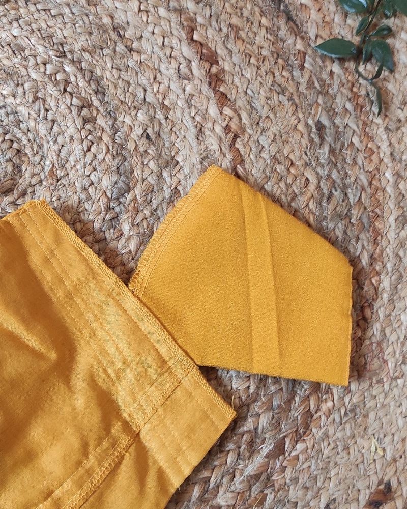 Plain Yellow Blouse with Sleeves - RB014 - Image 3