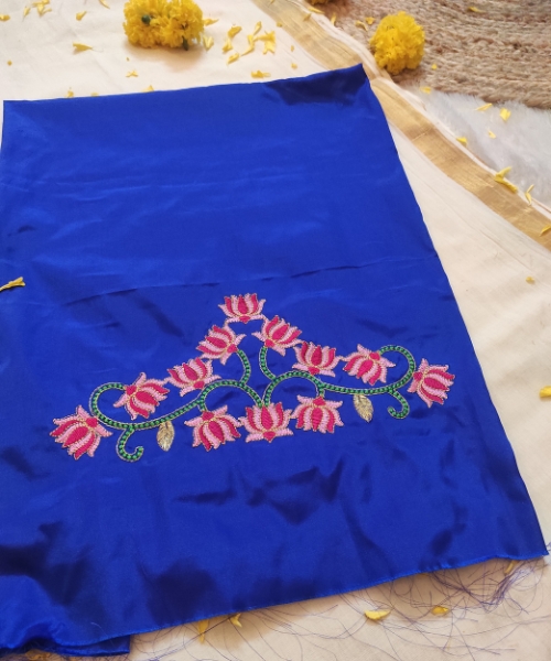 Blue Lotus Embroidery - EM016