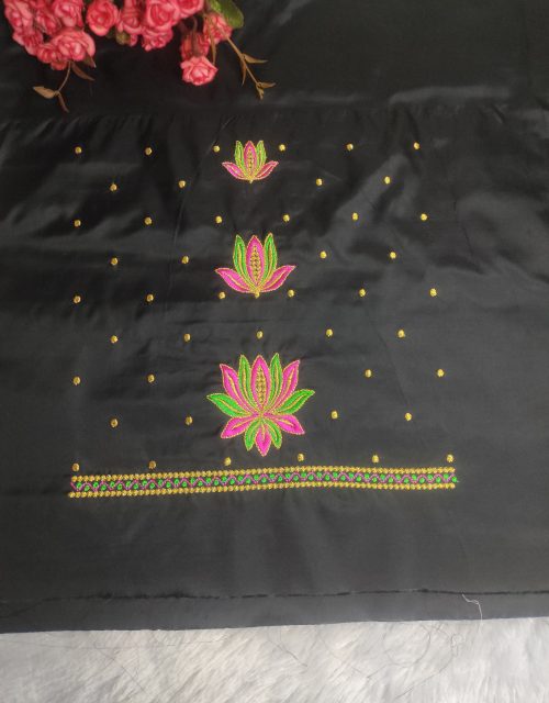 Black Lotus Embroidery 2 - EM027