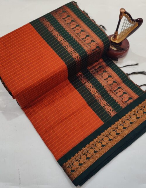Kalyani Cotton Checked Saree - KC007